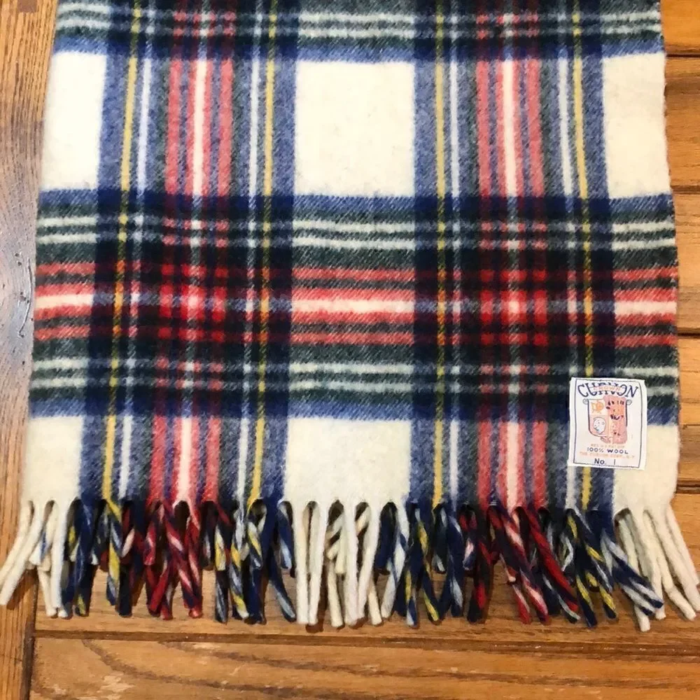Curvon Crown No. 1 Vtg Wool Lap Blanket